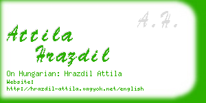 attila hrazdil business card